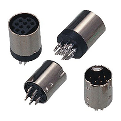 Mini Din 3-9P male；female  Wire solder type